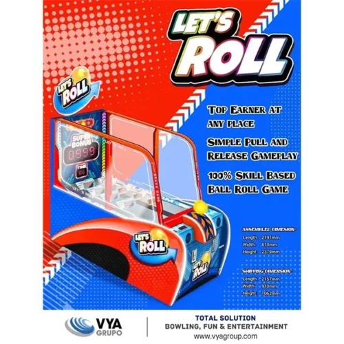 Let's Roll: ¡Impulsa la bola con la palanca, consigue la mayor puntuación y gana tickets en este increíble y emocionante juego de habilidad!